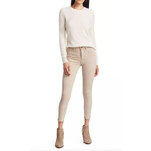 NEW L'AGENCE Size 25 Margot Skinny High Rise Denim Jeans Stretch Biscuit